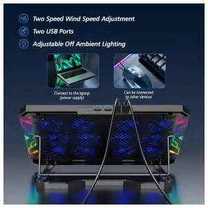 Base Enfriadora Trullypine para Laptop 14" – 12 Ventiladores, Ultra Silenciosa, USB, Diseño Ergonómico miniatura 5
